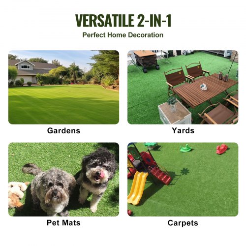 Artifical Grass 6 x 10 ft Rug Green Turf 138Fake Door Mat Outdoor Patio