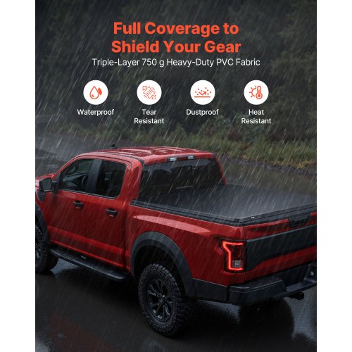 Soft RollUp Truck Bed Tonneau Cover Compatible with 20172025 Honda