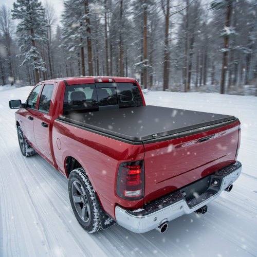 Soft RollUp Truck Bed Tonneau Cover Compatible with 20192024 Dodge Ram