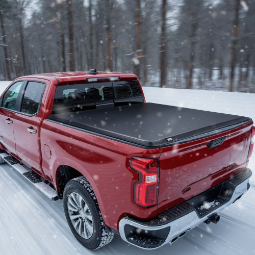 Soft RollUp Truck Bed Tonneau Cover Compatible with 20192025 Chevy