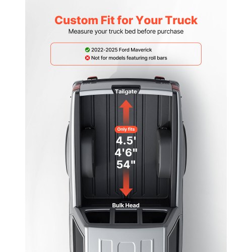 Soft RollUp Truck Bed Tonneau Cover Compatible with 20222025 Ford