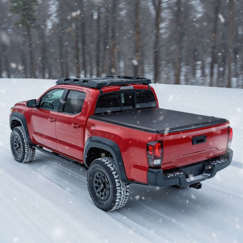 Soft RollUp Truck Bed Tonneau Cover Compatible with 20242025 Toyota