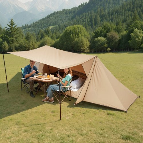 Camping Hot Tent Lightweight Bushcraft Tent with Stove Jack 2 Tarp Poles