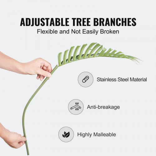 Artificial Palm Tree 4 FT Tall Faux Plant Secure PE Material AntiTip
