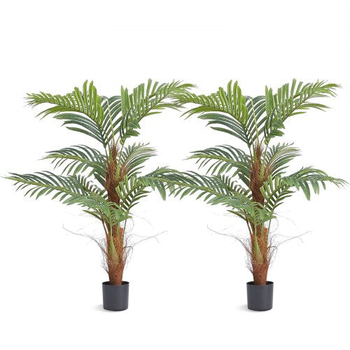 Artificial Palm Tree 4 FT Tall Faux Plant Secure PE Material AntiTip