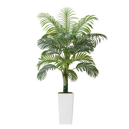 Artificial Areca Palm Tree 5 ft Fake Palm Tropical Plants with White Tall