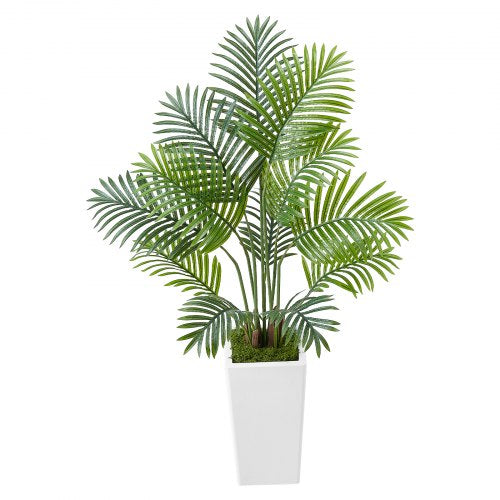 Artificial Areca Palms 4 ft 2 Pack Fake Palm Tropical Plants with White