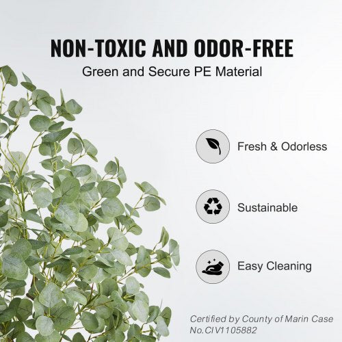 Artificial Eucalyptus Tree 6 FT Tall Faux Plant Secure PE Material