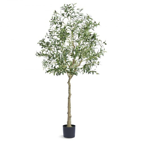 Artificial Olive Tree 6 FT Tall Faux Plant Secure PE Material AntiTip