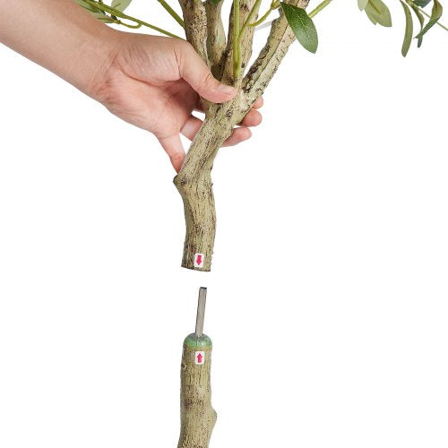 Artificial Olive Tree 6 FT Tall Faux Plant Secure PE Material AntiTip