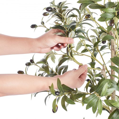 Artificial Olive Tree 6 FT Tall Faux Plant Secure PE Material AntiTip