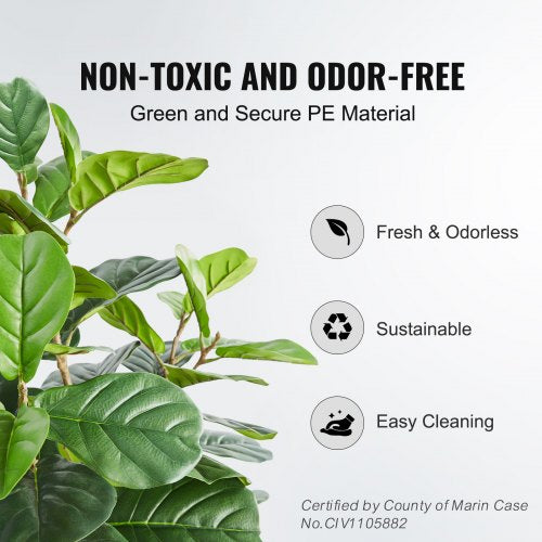 Artificial Fiddle Leaf Fig Tree 6 FT Secure PE Material AntiTip Tilt