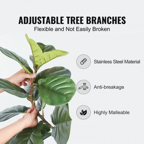 Artificial Fiddle Leaf Fig Tree 6 FT Secure PE Material AntiTip Tilt