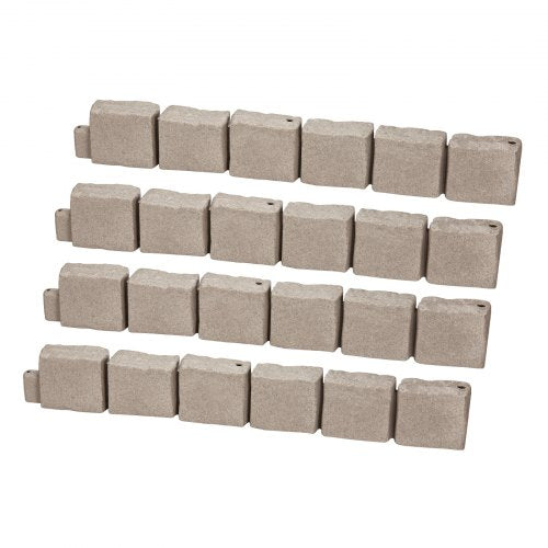 Faux Stone Landscape Edging 468 x 3.9 in Realistic Lawn Edging Flexible