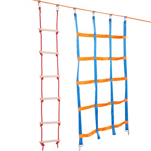 Ninja Warrior Obstacle Course for Kids 2 x 50 ft Weatherproof Slacklines