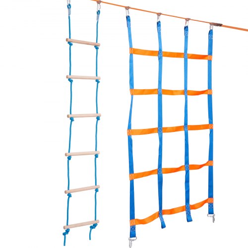 Ninja Warrior Obstacle Course for Kids 2 x 56 ft Weatherproof Slacklines