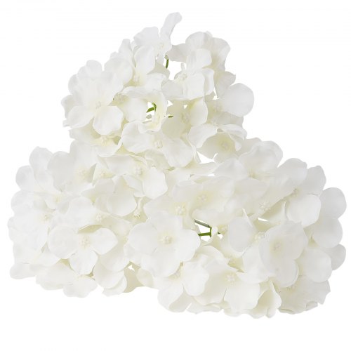 Artificial Flowers 305 pcs Real Looking White Silk Fake Hydrangea Bulk