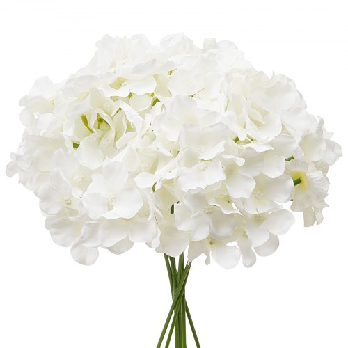 Artificial Flowers 305 pcs Real Looking White Silk Fake Hydrangea Bulk