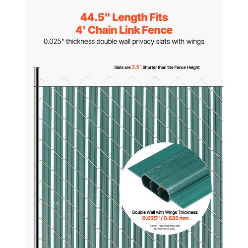 Bottom Locking Privacy Slats DoubleWall Vertical BottomLocking Slats with Wings