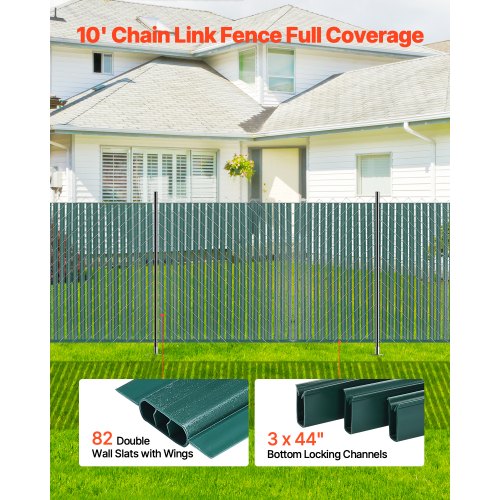 Bottom Locking Privacy Slats DoubleWall Vertical BottomLocking Slats with Wings