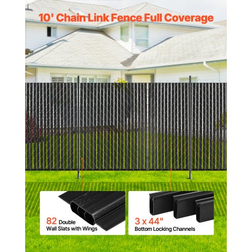 Bottom Locking Privacy Slats DoubleWall Vertical BottomLocking Slats with Wings
