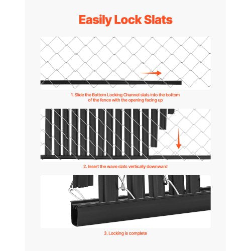 Bottom Locking Privacy Slats DoubleWall Vertical BottomLocking Slats with Wings