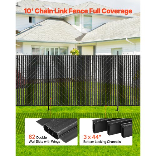 Bottom Locking Privacy Slats DoubleWall Vertical BottomLocking Slats with Wings