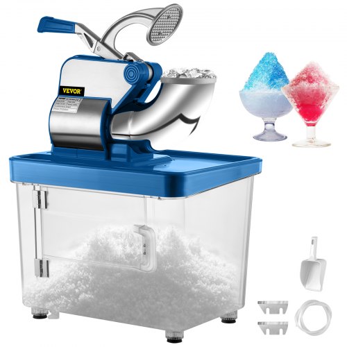 VEVO 110V Commercial Electric Ice Shaver 440lbsh Snow Cone Machine with Dual