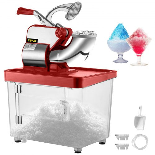 110V Commercial Ice Crusher 440LBSH ETL Approved 300W Electric Snow Cone