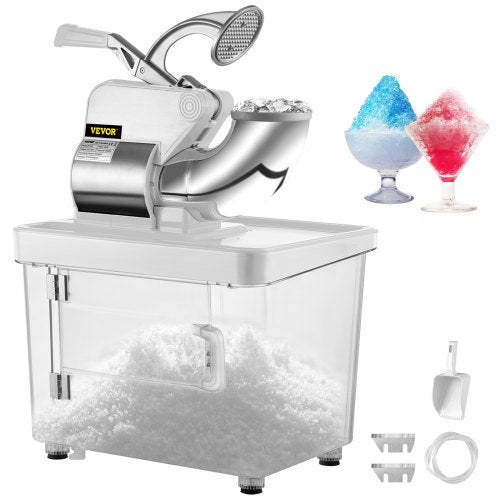 110V Commercial Ice Crusher 440LBSH ETL Approved 300W Electric Snow Cone