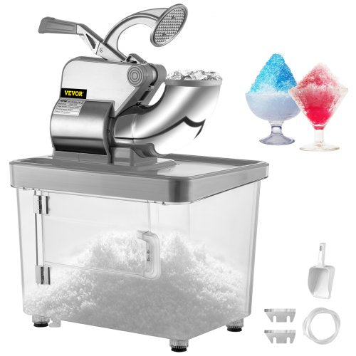 110V Commercial Ice Crusher 440LBSH ETL Approved 300W Electric Snow Cone