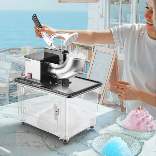 Commercial Ice Crusher 661LBSH 350W Electric Snow Cone Machine with 4 2