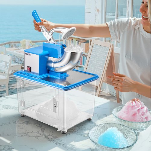 Commercial Ice Crusher 661LBSH 350W Electric Snow Cone Machine with 4 3