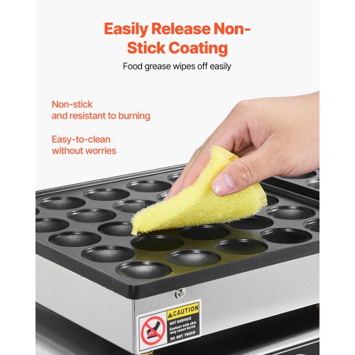 50PCS Mini Dutch Pancake Maker Nonstick Stainless Steel Dorayaki Baker