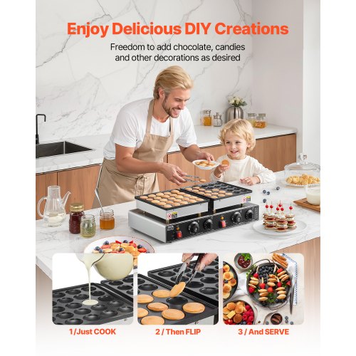 50PCS Mini Dutch Pancake Maker Nonstick Stainless Steel Dorayaki Baker