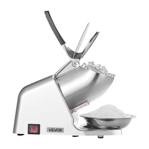 Ice Crusher Machine 143lbs Per Hour Electric 2 Blades Snow Cone Maker