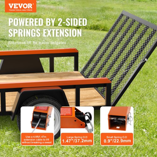 2Sided Trailer Tailgate Lift Assist 360 lbs Load Capacity Compatible with Open