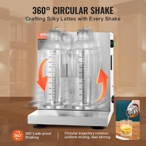 Milkshake Maker Machine 120W Commercial Milk Tea Shaker Machine Double