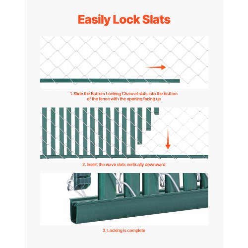 Bottom Locking Privacy Slats DoubleWall Vertical BottomLocking Slats