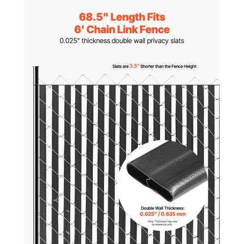 Bottom Locking Privacy Slats DoubleWall Vertical BottomLocking Slats