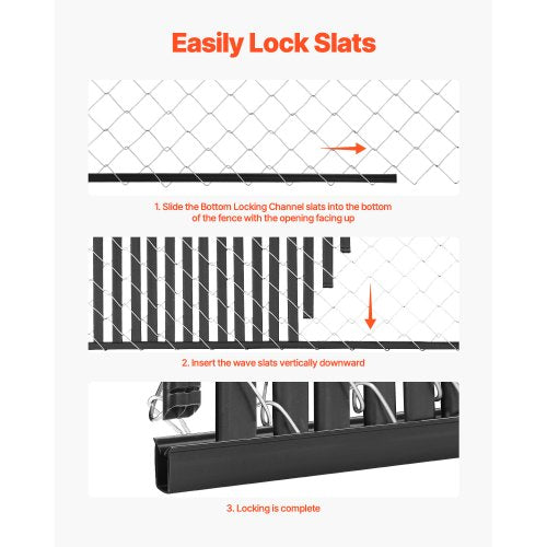 Bottom Locking Privacy Slats DoubleWall Vertical BottomLocking Slats