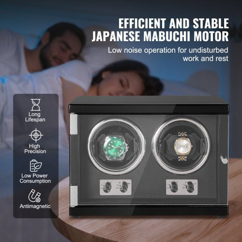Watch Winder Dual Watch Winder for Mens and Womens Automatic Watch with 2 Super