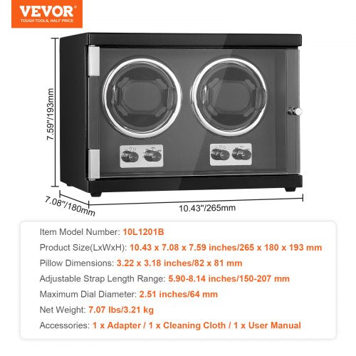 Watch Winder Dual Watch Winder for Mens and Womens Automatic Watch with 2 Super