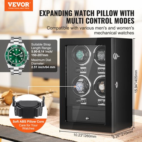Watch Winder Watch Winder for 4 Mens and Womens Automatic Watches with 4
