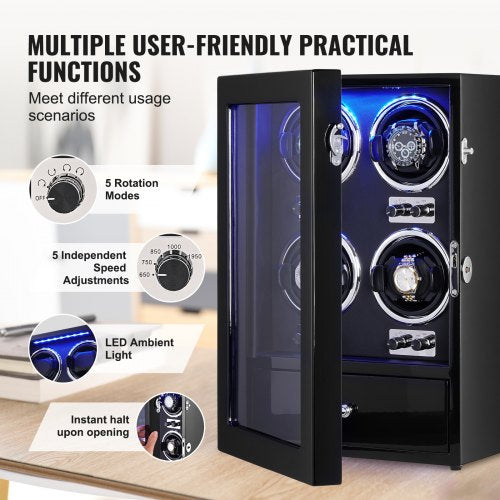 Watch Winder Watch Winder for 4 Mens and Womens Automatic Watches with 4