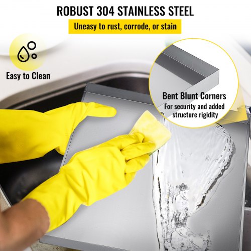 32 x 32 x 2.5 Inch Washing Machine Pan 18 GA Thickness 304 Stainless Steel