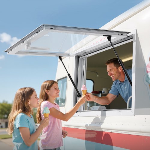 Concession Window 36x24 in Aluminum Alloy Service Window for Food Truck