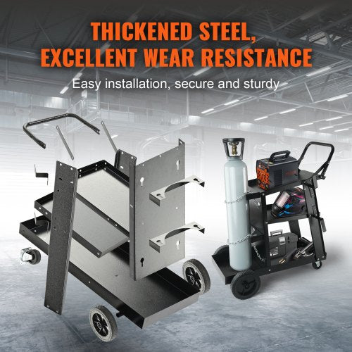 Welding Cart 3Tier Welder Cart Heavy Duty with 400 Lbs Weight Capacity