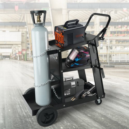 Welding Cart 3Tier Welder Cart Heavy Duty with 400 Lbs Weight Capacity