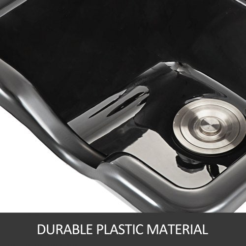 Shampoo Bowl Sink Black ABS Plastic Salon and Spa Hair Sink Beauty Salon